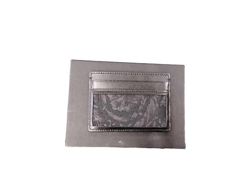 Versace Jaquard Card Case Blue Wallet