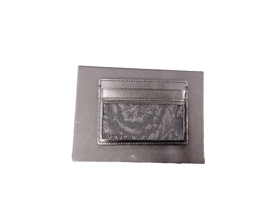 Versace Jaquard Card Case Blue Wallet
