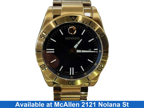 Movado Sport Black Dial Gold Regular Watch