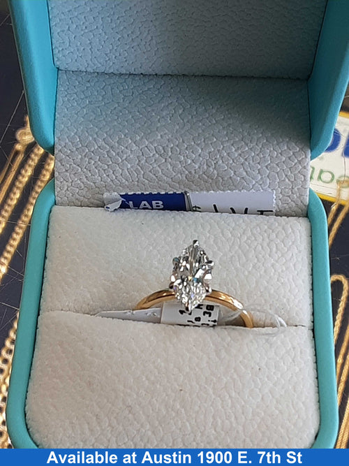 Women's Ring - Solitaire - Yellow Gold 18k (.750) 3.3 grams Size 8