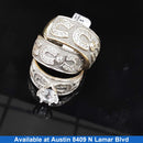 Ring - Wedding Set - White Gold 14k (.585) 12 grams Size 10
