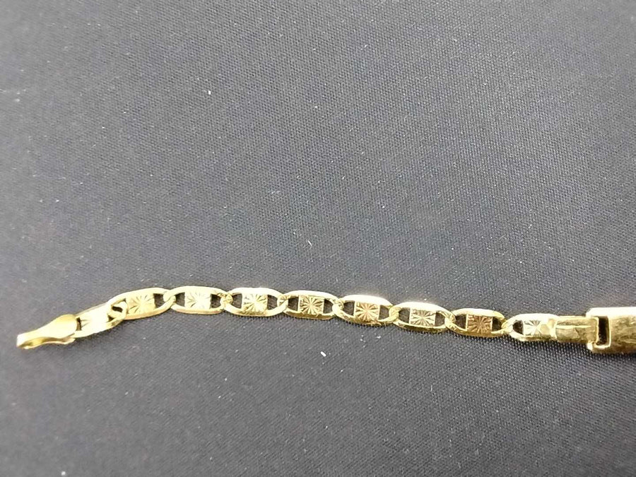ID Bracelet - Tricolor Gold 14k (.585) 4.4 grams 7 inch