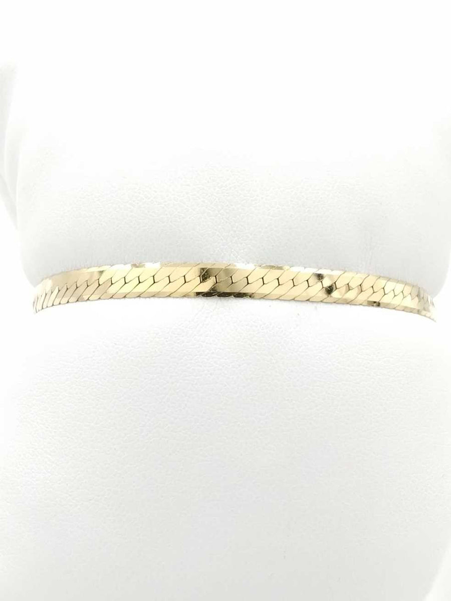 Herringbone Bracelet - Yellow Gold 14k (.585) 5.7 grams 7 inch
