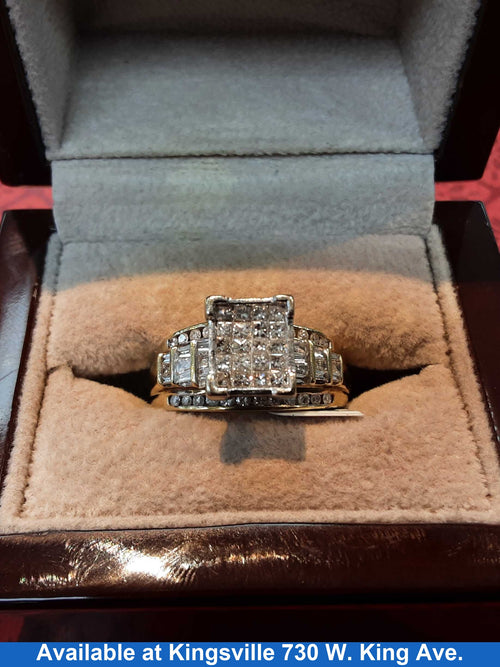 Ring - Wedding Set - Yellow Gold 14k (.585) 7.9 grams Size 9