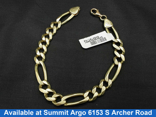Figaro Bracelet - Yellow Gold 14k (.585) 19.6 grams 8 inch
