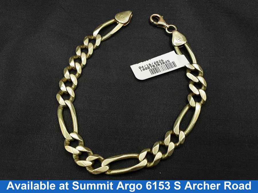 Figaro Bracelet - Yellow Gold 14k (.585) 19.6 grams 8 inch