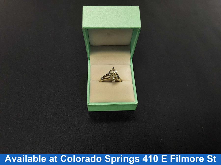 Women's Ring - Solitaire - White Gold 14k (.585) 4.7 grams Size 7