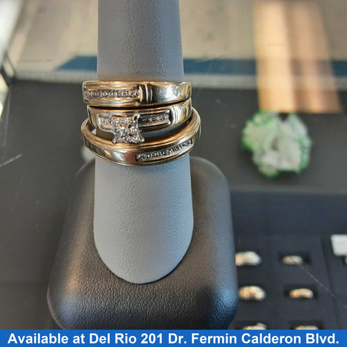 Ring - Wedding Set - Yellow Gold 10k (.417) 6.5 grams Size 7.5