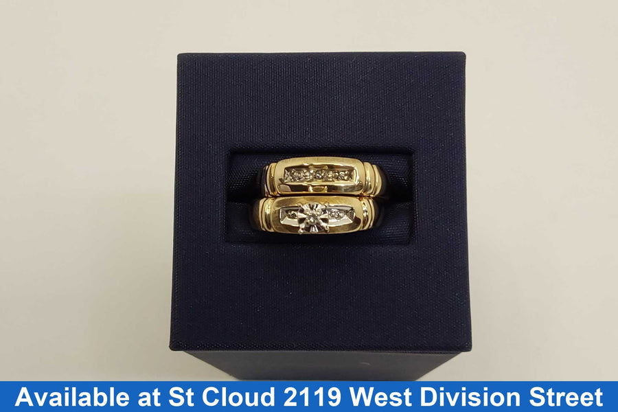 Ring - Engagement Set - Yellow Gold 10k (.417) 3.35 grams Size 6.5
