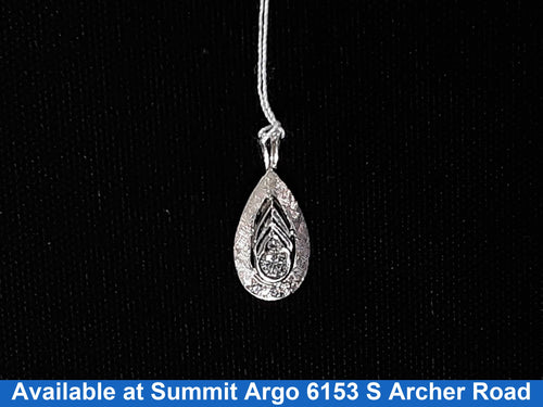 Diamond Pendant - White Gold 14k (.585) 1.8 grams