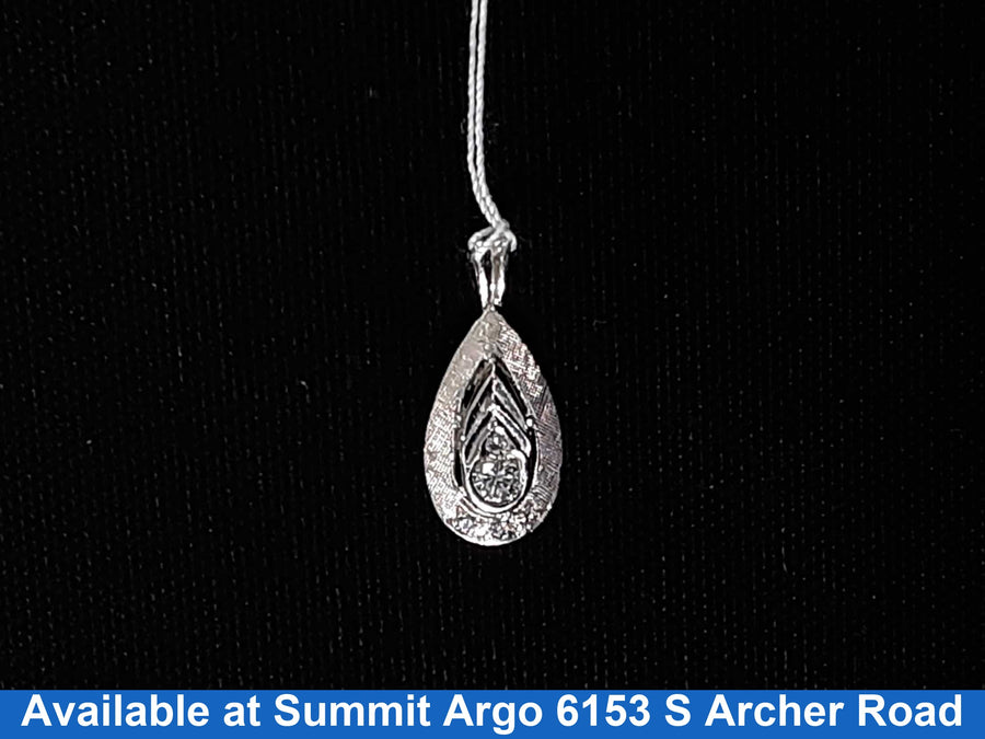 Diamond Pendant - White Gold 14k (.585) 1.8 grams