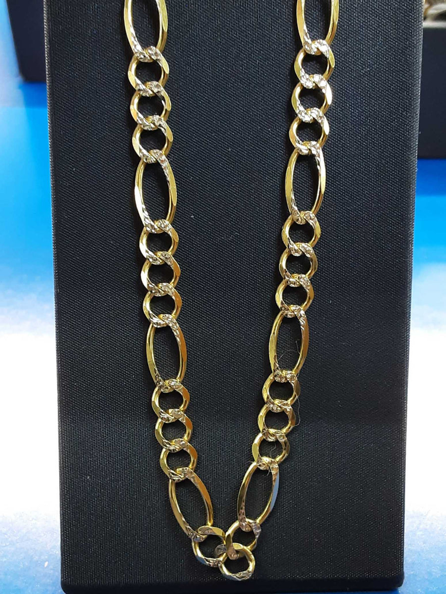 Figaro Chain - Yellow Gold 14k (.585) 17.4 grams 24 inch