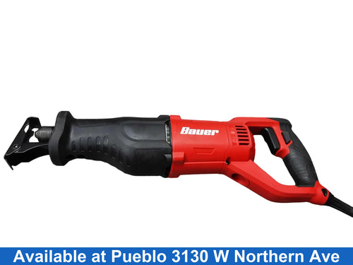 Bauer 1975e-b Red Corded Reciprocating Saw