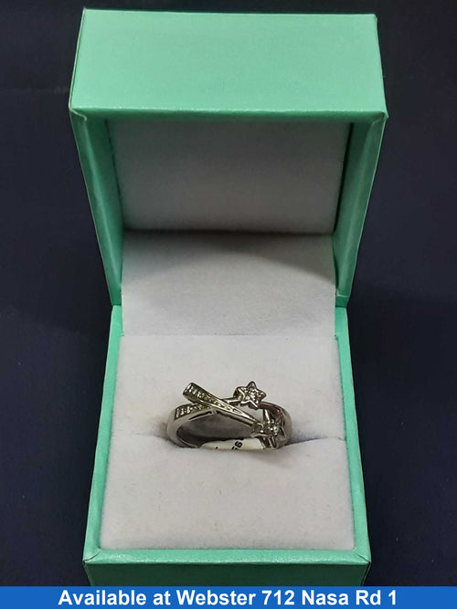 Women's Ring - White Gold 10k (.417) 3 grams Size 7.5