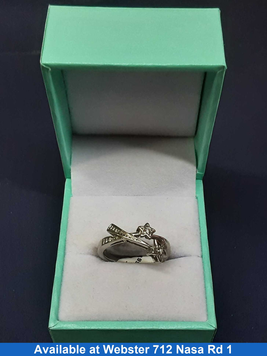 Women's Ring - White Gold 10k (.417) 3 grams Size 7.5