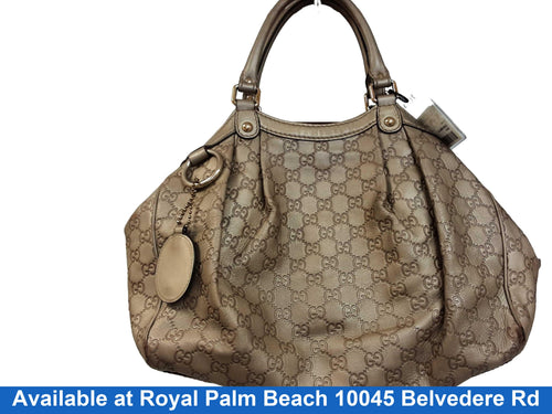Gucci Sukey Leather Beige / Tan Purse / Handbag