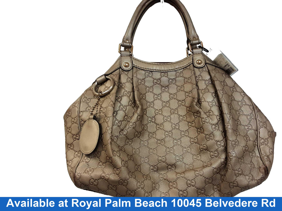 Gucci Sukey Leather Beige / Tan Purse / Handbag