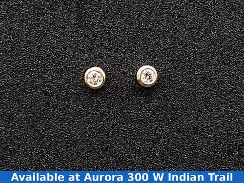 Double Stud Earring - Yellow Gold 14k (.585) 1.8 grams