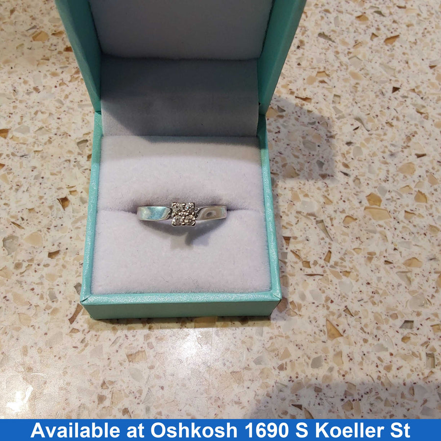Ring - Engagement Set - White Gold 10k (.417) 3.2 grams Size 7