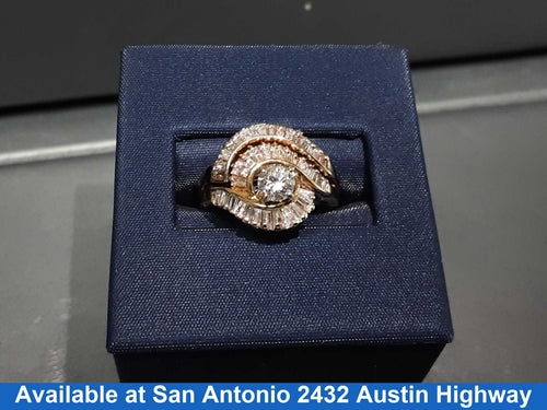 Women's Ring - Yellow Gold 14k (.585) 4.4 grams Size 8.5