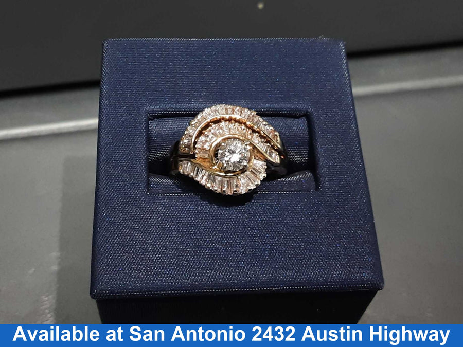 Women's Ring - Yellow Gold 14k (.585) 4.4 grams Size 8.5