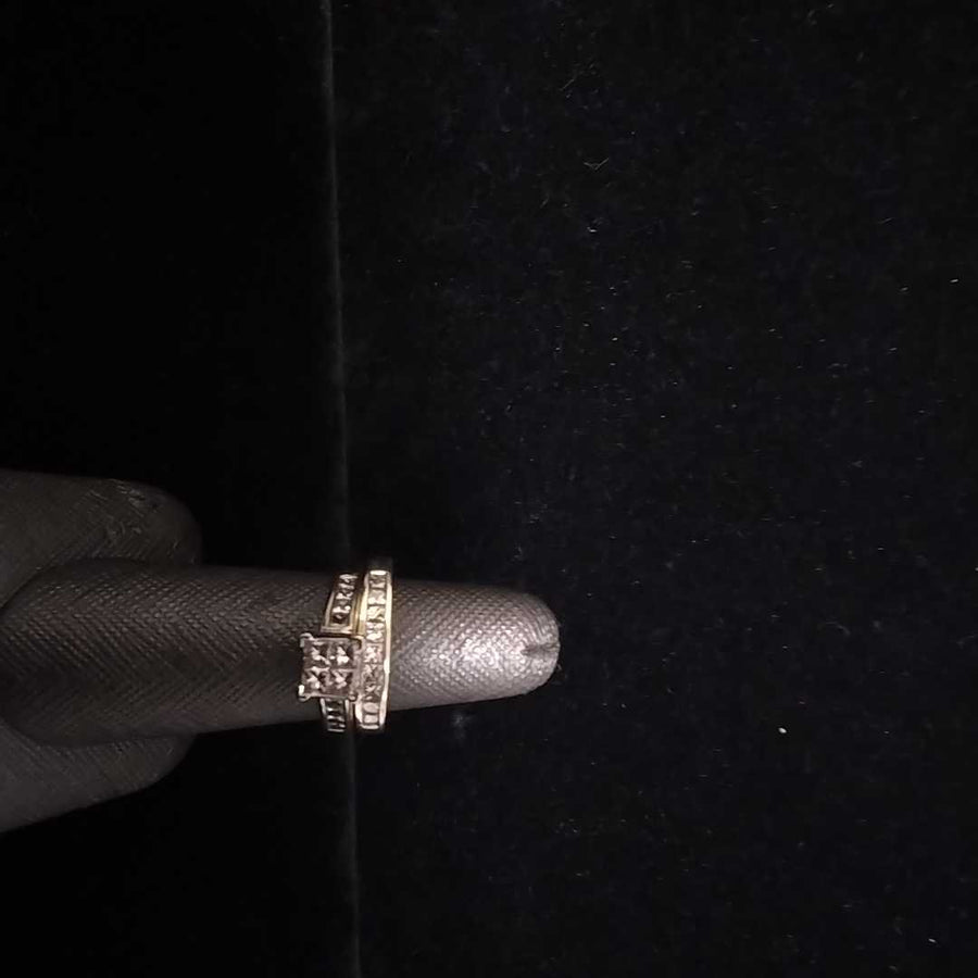 Ring - Engagement Set - White Gold 14k (.585) 8.4 grams Size 5