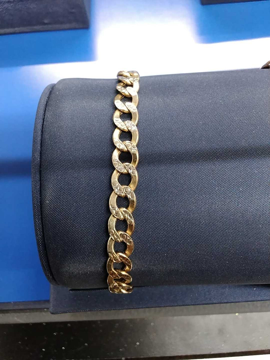 Cuban Link Bracelet - Yellow Gold 10k (.417) 6.5 grams 8 inch