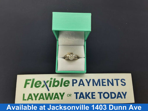Women's Ring - White Gold 14k (.585) 6.8 grams Size 4.5