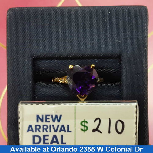 Women's Ring - Yellow Gold 10k (.417) 2.2 grams Size 20