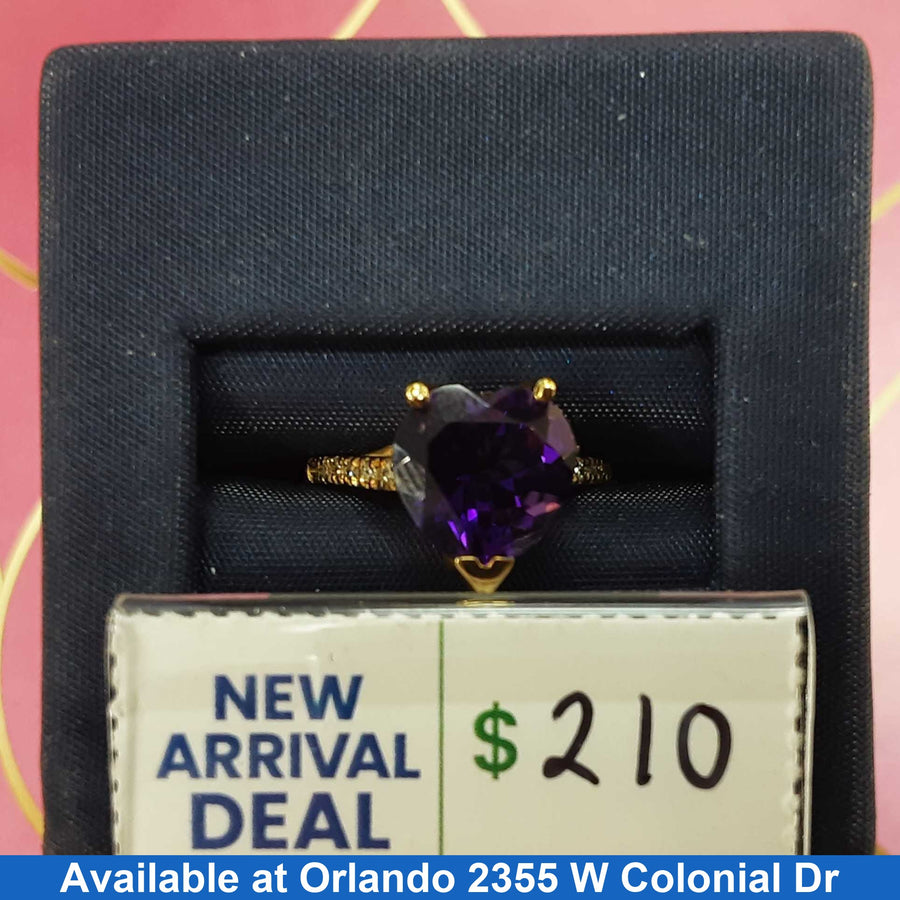 Women's Ring - Yellow Gold 10k (.417) 2.2 grams Size 20