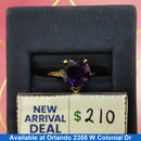 Women's Ring - Yellow Gold 10k (.417) 2.2 grams Size 20
