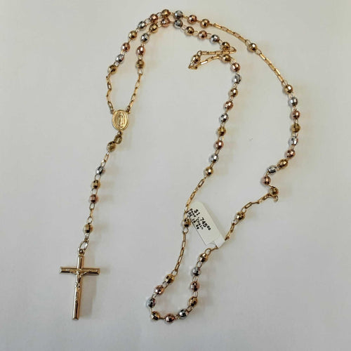 Bead Chain - Tricolor Gold 10k (.417) 16.6 grams 26 inch