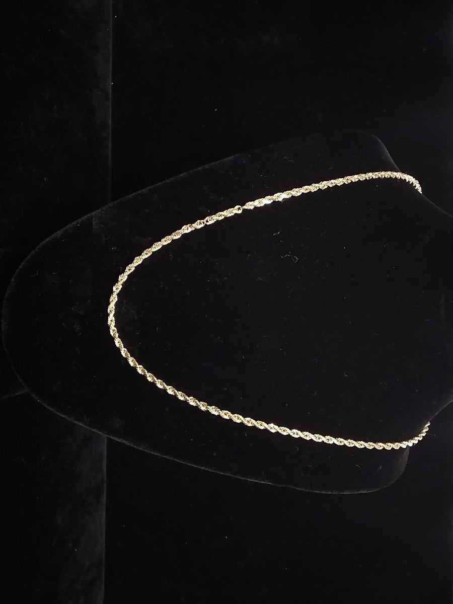 Rope Chain - Yellow Gold 10k (.417) 3.4 grams 22 inch