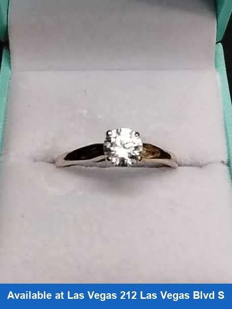 Women's Ring - Solitaire - Yellow Gold 10k (.417) 2.1 grams Size 20