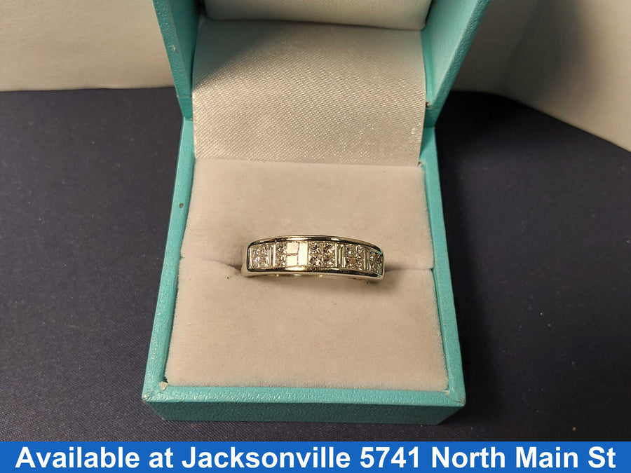 Ring - Wedding Band - White Gold 14k (.585) 4.7 grams Size 8