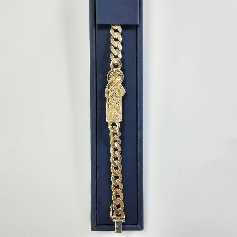 San Judas Bracelet 10k Gold 7 Inches