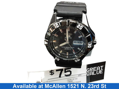 Seiko 7s36-01x0 Black Regular Watch