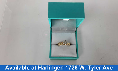 Ring - Engagement Set - Yellow Gold 10k (.417) 3.6 grams Size 7.5