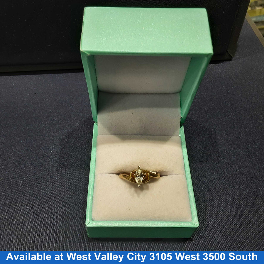 Women's Ring - Solitaire - Yellow Gold 14k (.585) 2 grams Size 6.5