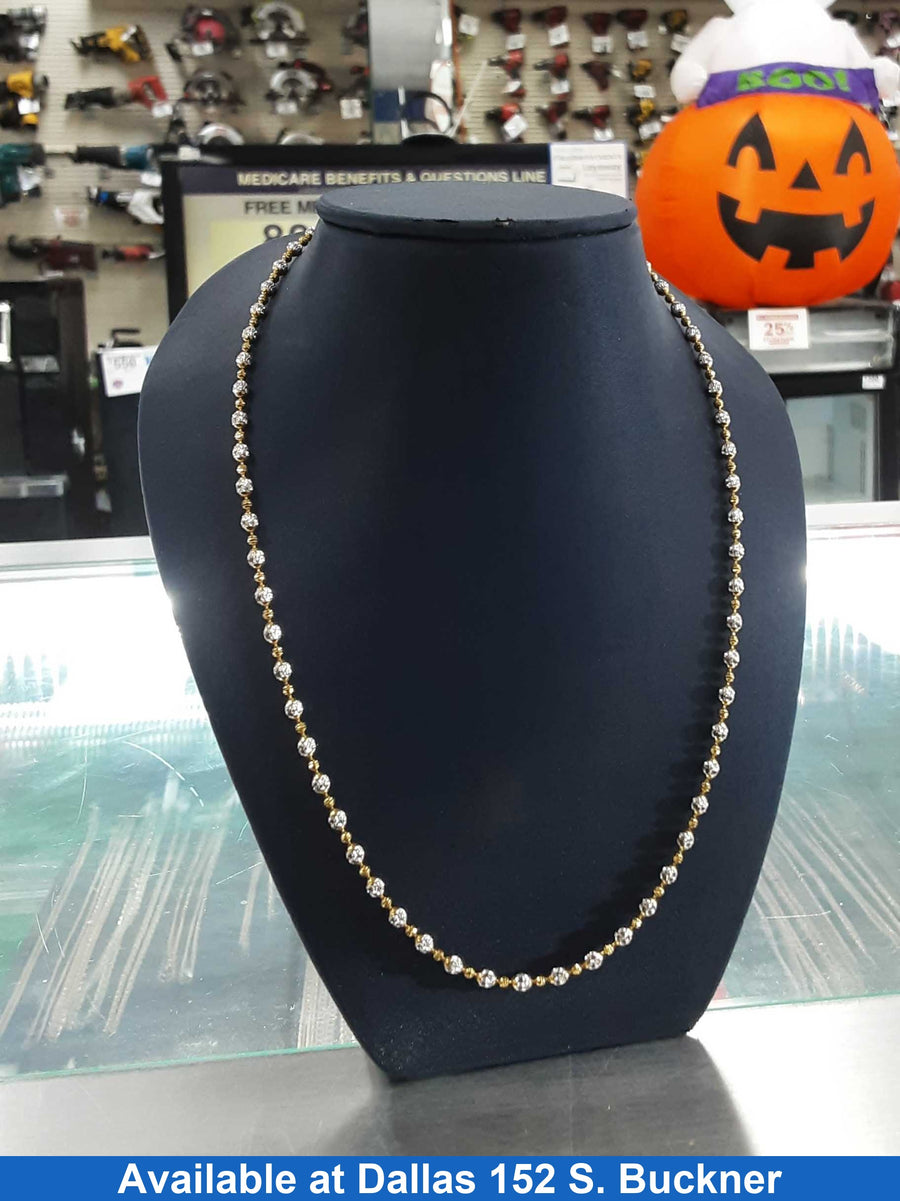 Bead Chain - Yellow Gold 14k (.585) 9.5 grams 19 inch