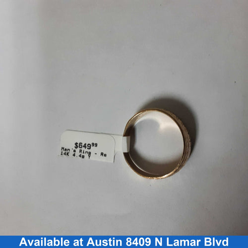 Men's Ring - Yellow Gold 14k (.585) 4.4 grams Size 10.5