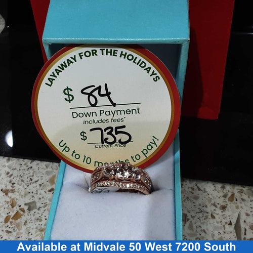Ring - Engagement Set - Rose Gold 10k (.417) 5.5 grams Size 20