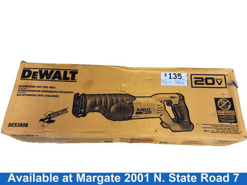 Dewalt Dcs380b Yellow Cordless Reciprocating Saw
