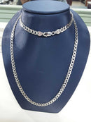 Cuban Link Chain - White Gold 14k (.585) 25.7 grams 30 inch