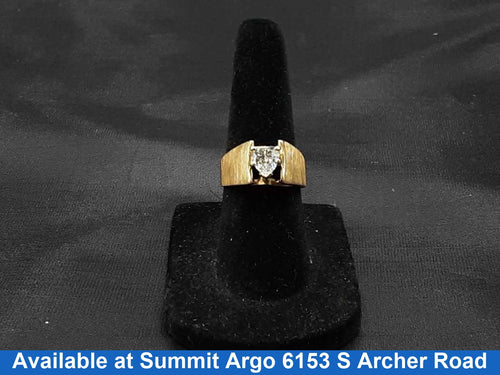 Women's Ring - Solitaire - Yellow Gold 14k (.585) 6 grams Size 5