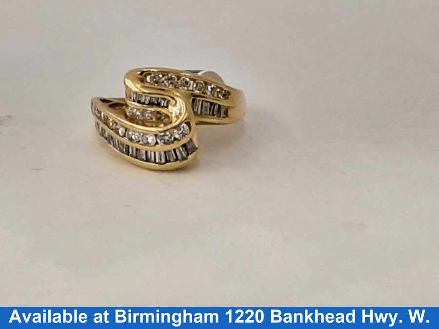 Women's Ring - Yellow Gold 14k (.585) 4.8 grams Size 9.5