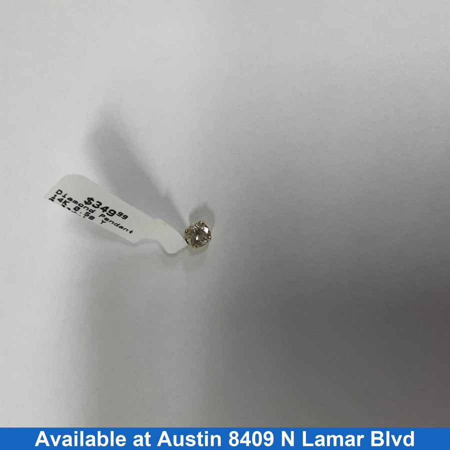 Diamond Pendant - Yellow Gold 14k (.585) 0.5 grams
