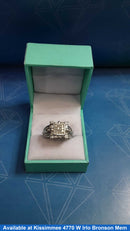 Ring - Engagement Set - White Gold 14k (.585) 8 grams Size 9