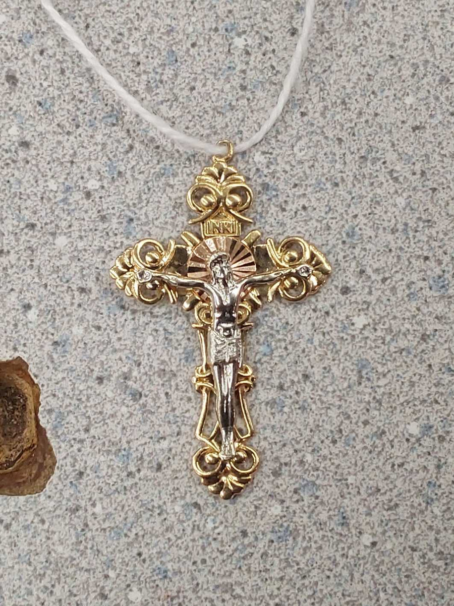 Religious Pendant - Tricolor Gold 14k (.585) 3.3 grams