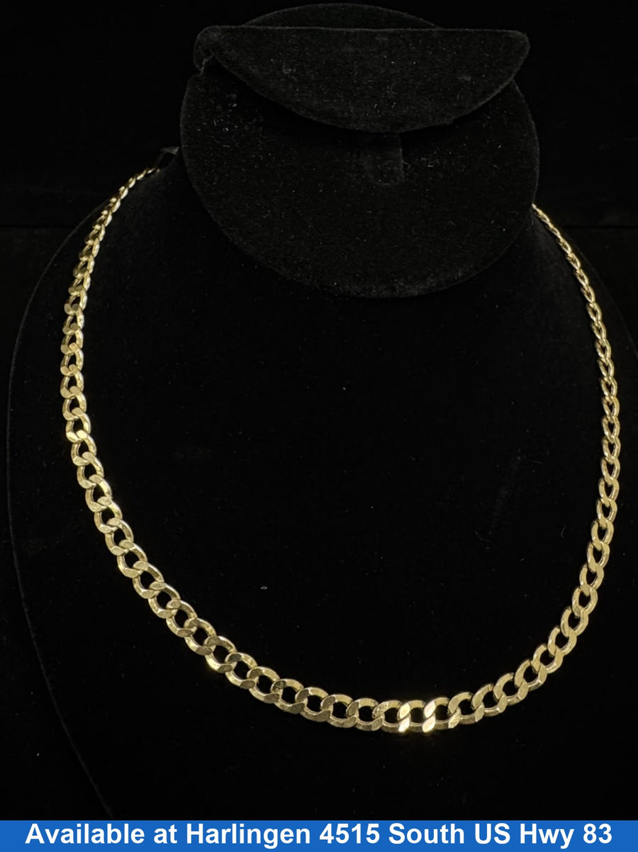Cuban Link Chain - Yellow Gold 10k (.417) 13.8 grams 20 inch